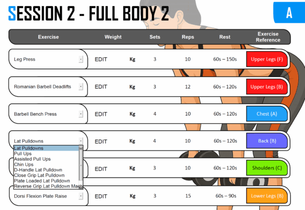 2x per week - beginner weight training program A and B - Image 2