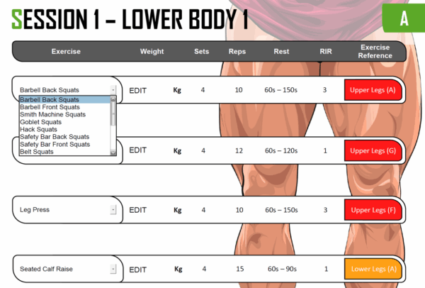 5x per week - intermediate weight training program A and B - Image 2