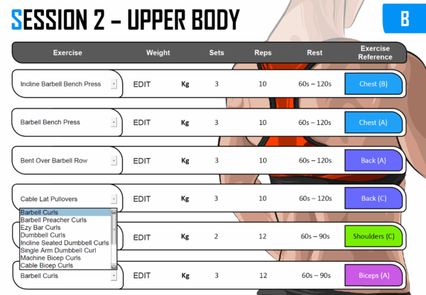 3x per week - beginner weight training program A and B - Image 4
