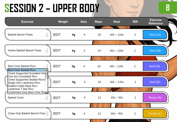 3x per week - intermediate weight training program A and B - Image 4